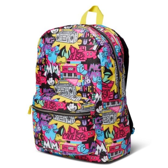 Disney Mickey Mouse Rafael Faria Bright Retro All Over Print Large Backp… main image 6